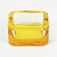 UKETA high quality custom logo clear glass ashtray