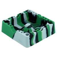 Green color silicone ashtray  square ashtray for herb accessories