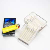 UKETA Transparent Plastic Acrylic Cigarette case with custom logo