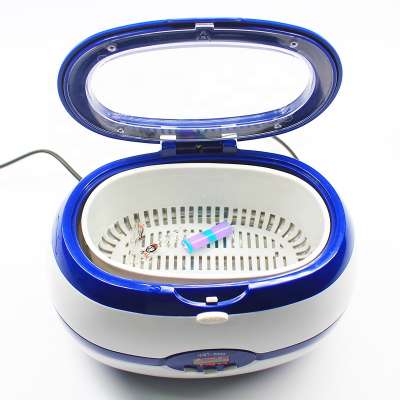 UKETA sonic 0.6 liter table digital watch washing machine mini ultrasonic cleaner for home